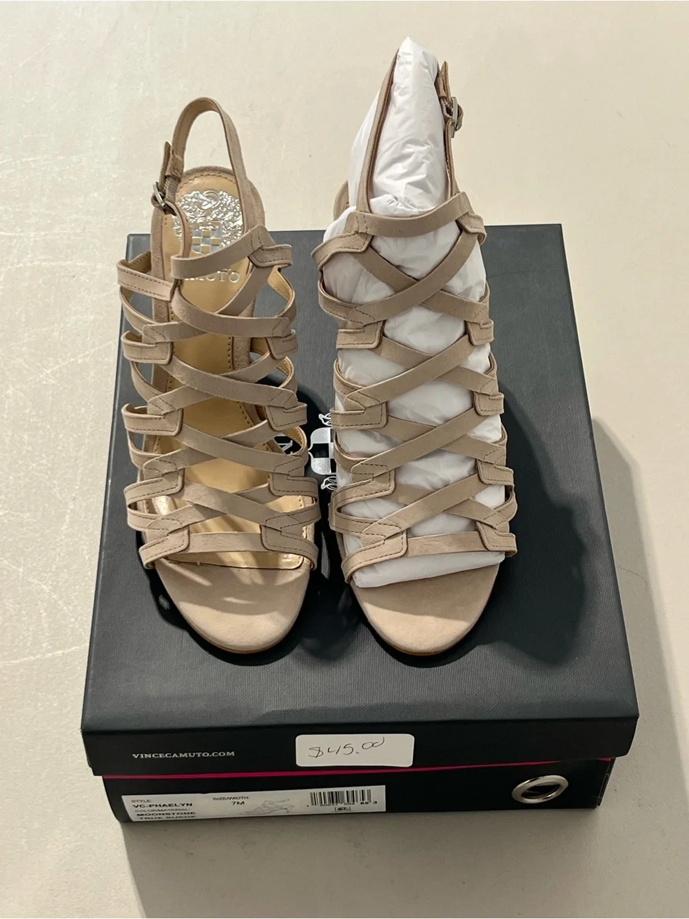 Vince Camuto Nude Strappy High-Heel Sandals